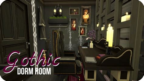 Sims 4 Speed Build Goth Dorm Room Youtube