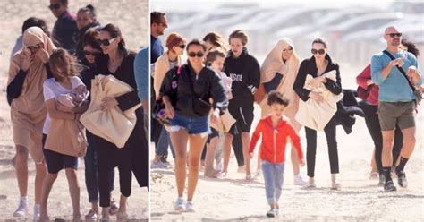 Angelina Jolie Enjoys Fun Beach Day With Kids And Eternals Co Star