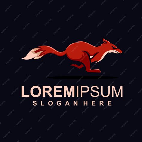 Premium Vector Running Fox Logo Template