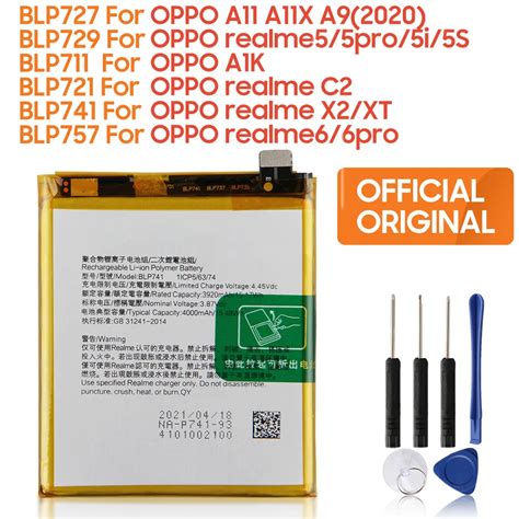 Original Replacement Battery Blp711 Blp727 For Oppo A11 A11x A9 2020