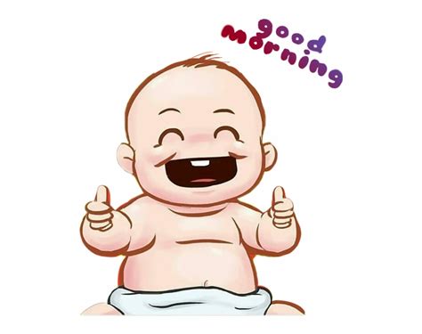 Baby Good Morning Good Morning Baby Sticker Transparent Png