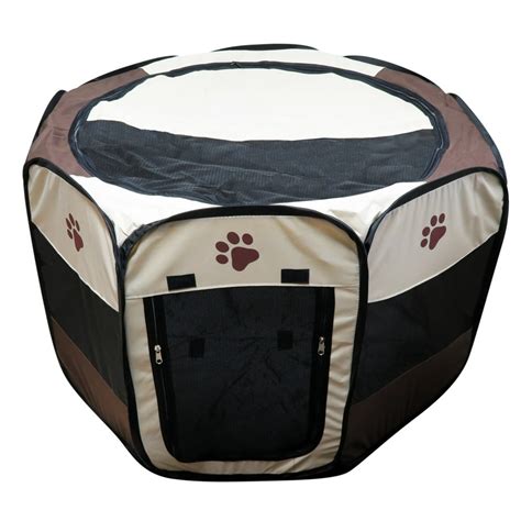 Minor Factory Stains Portable Dog Play Pen Indoor Outdoor Travel Large