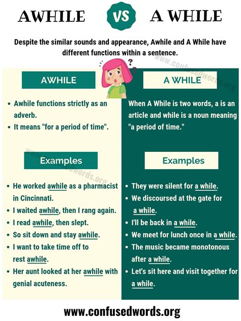 Awhile Vs A While How To Use A While Vs Awhile Correctly Confused