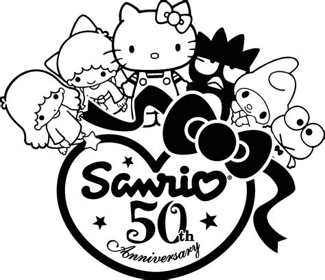 Sanrio 50th Anniversary Hello Kitty Logo Vector Ai Png Svg Eps