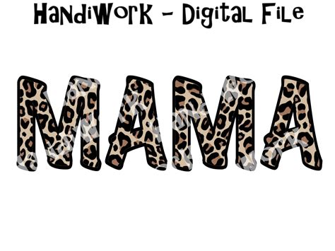 Cheetah Mama Png Design Mama Leopard Word Sublimation Png Etsy Uk