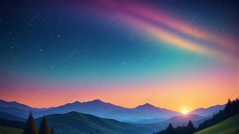Starry Night Sky With Sunset Background Wallpapers Backdrop Night