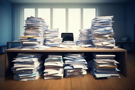 Premium Ai Image Big Messy Stack Of Papers A Pile Of Print Documents