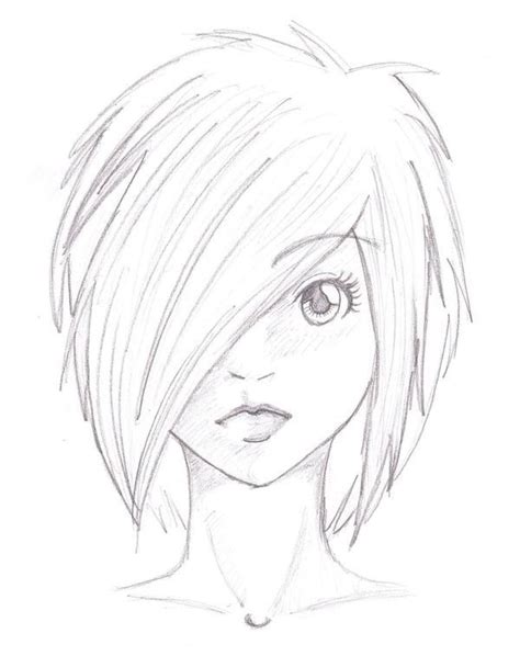 Edgy Hair Sketches Art Sketches Drawing Sketches