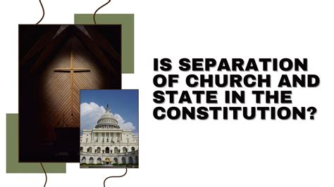 Is Separation Of Church And State In The Constitution