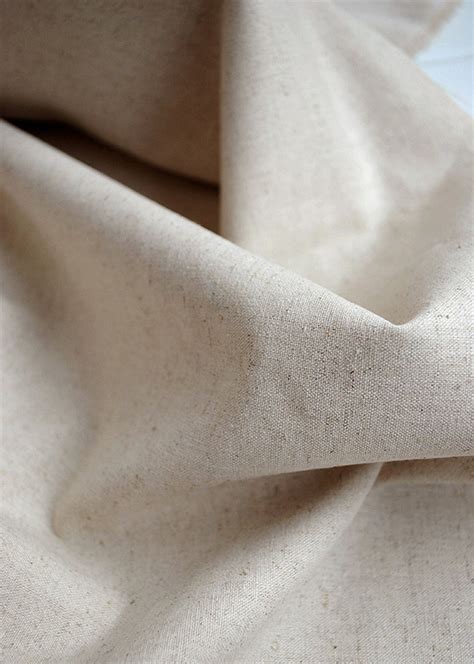 Cream Beige Linen Cotton Fabric/ Natural Fabric/ Bag Fabric/ | Etsy