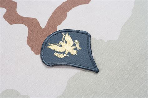 Us Army Specialist Rank Patch On Desert Uniform Stock Photo Download