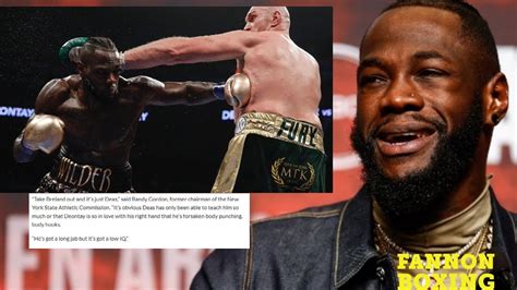 Lol Deontay Wilders Low Iq Loses Tyson Fury Fight Says Official