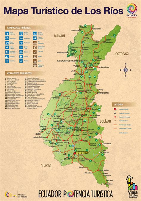 Tourist Attractions Map Of Babahoyo Los Ríos Ecuador Planetandes