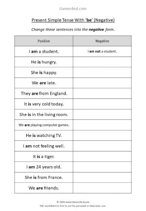 Writes 5 examples of congratulating and responding! Present Simple Tense Worksheets | Games4esl