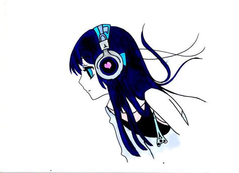 Headphone Girl By Purpleohana On Deviantart