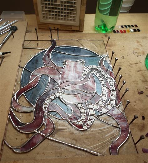 Cutting Ice With Me I Made A Stained Glass Octopus
