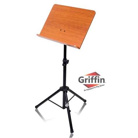 Wood Music Stand By Griffin Deluxe Conductor Sheet Holder With Metal