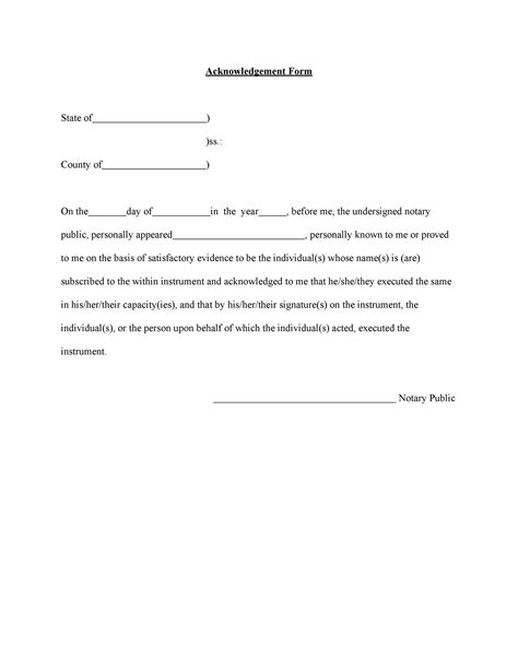 Free Acknowledgement Form Template Hot Sex Picture