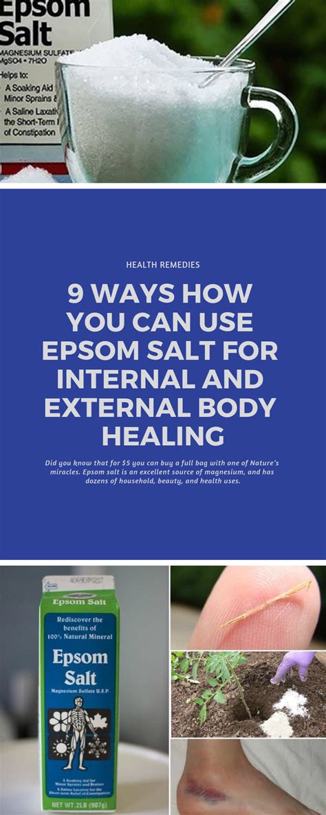 9 Ways How You Can Use Epsom Salt For Internal And External Body Healing Epsom Salt Benefits