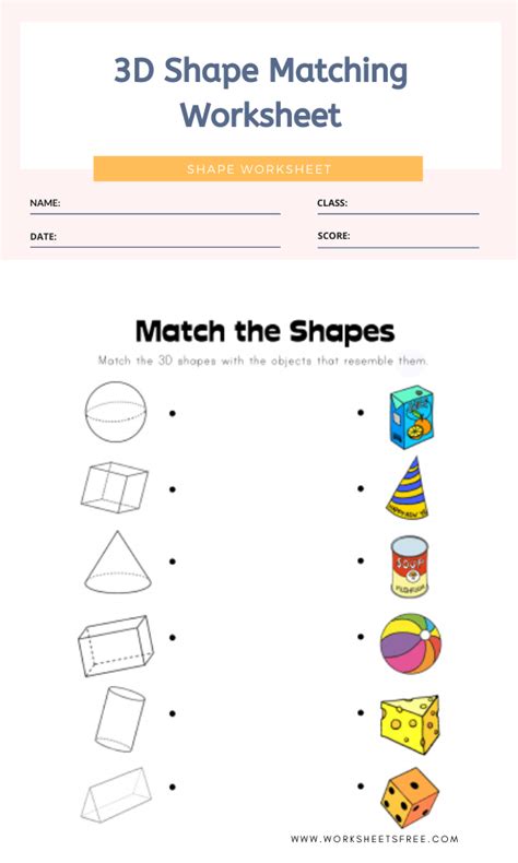21 3 Dimensional Shapes Worksheets Kids Worksheets Worksheets Free