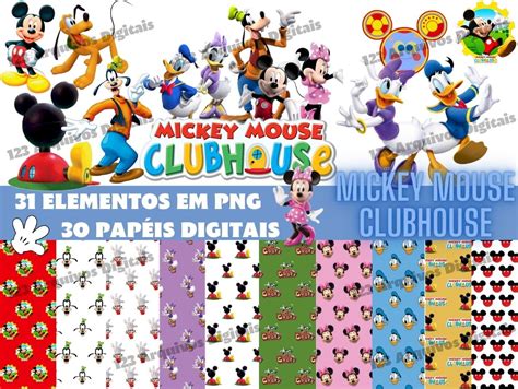 Kit Digital Mickey Mouse Clubhouse No Elo7 1 2 3 Arquivos Digitais