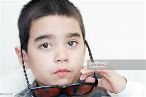 Cool Kid With Lowered 3d Glasses High Res Stock Photo Getty Images