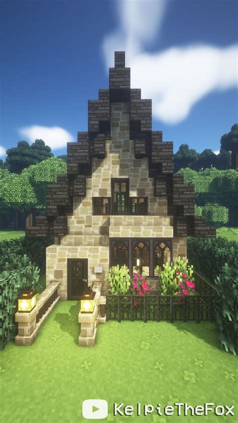 Minecraft Fairy Dark Academia Starter House 🍄🌿 Magical Fairy Tail