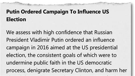 What Intelligence Agencies Concluded About The Russian Attack On The Us Election The New