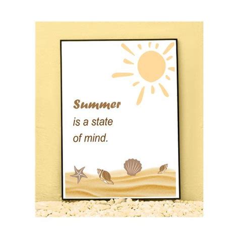Summer Is A State Of Mind Summer Quotes Digital Prints Etsy
