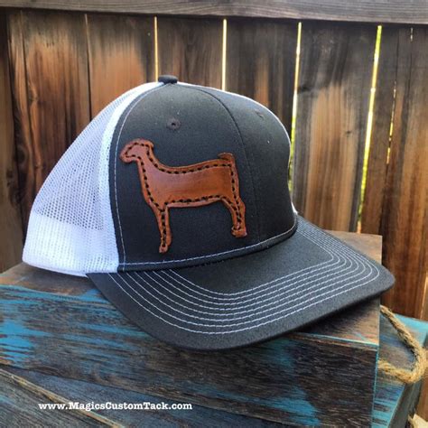 Livestock Goat Patch Hat Leather Patches Painting Leather Hats