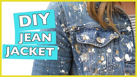 Paintings by jean and other crafts. Splattered Paint Jean Jacket DIY (White & Gold) - YouTube