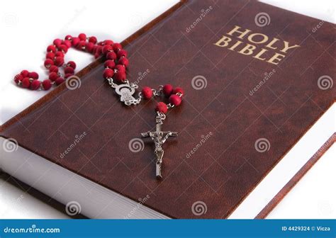 Holy Bible With Rosary Stock Photo Image Of Rosary Easter 4429324