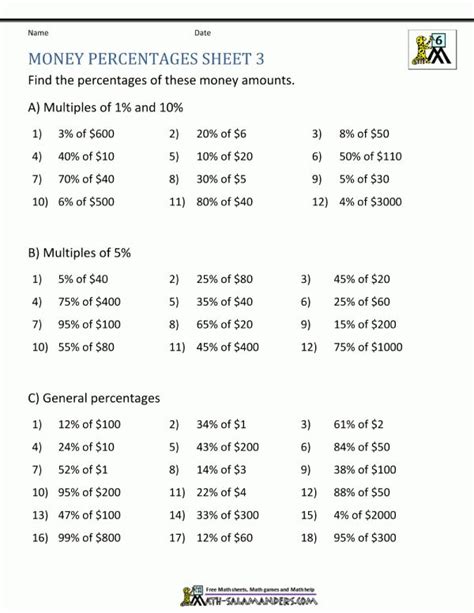 Grade 6 grade 7 grade 8 grade 9 grade 10 grade 11 grade 12 extra references other. 12 7Th Grade Percent Review Worksheet - Grade (With images ...