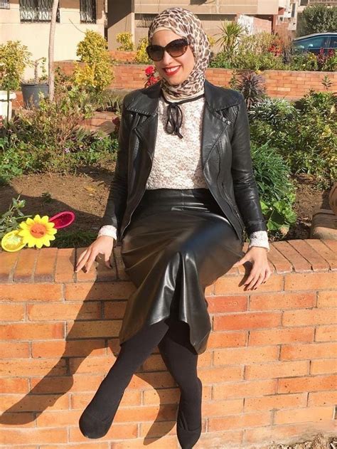 Hijab Leatherstyle Leather Outfits Women Iranian Women Fashion Wet Look Dress