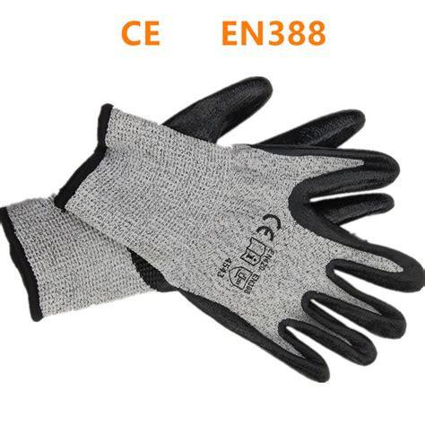 Foam Nitrile Palm Coated Anti Cutting Work Safety Cut Resistant Gloves