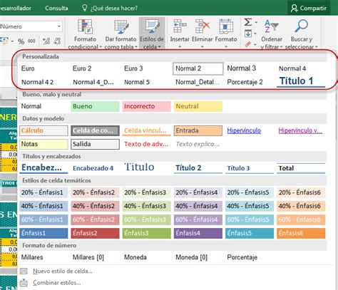 Los Estilos De Celda En Excel Excel Foro Ejercicios Ejemplos Soluciones Dudas