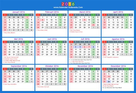 Kalender Indonesia Online 2016