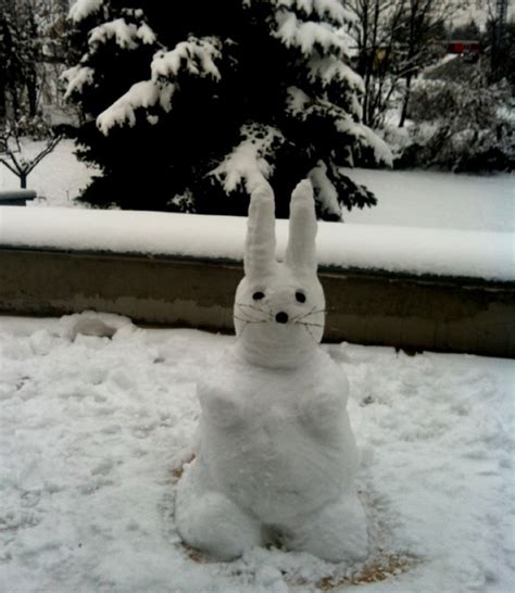 Snow Bunny In 2020 Snow Sculptures Snow Bunnies Snow