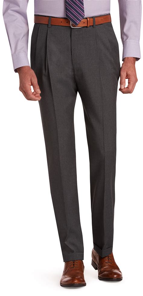 Signature Collection Traditional Fit Pleated Front Dress Pants - Big & Tall - Signature Dress ...