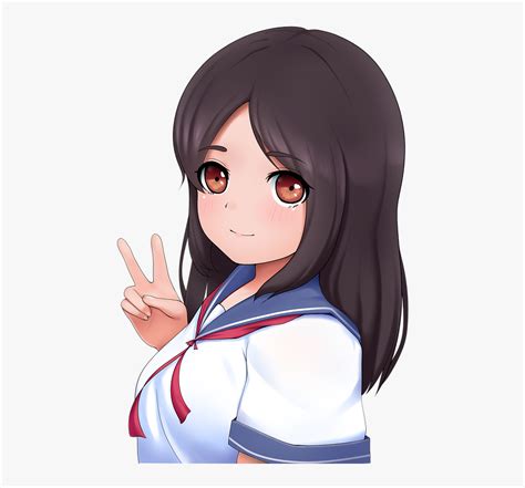 Moe Cute Anime Anime Girl With Peace Sign Hd Png Download Kindpng