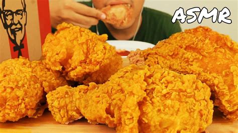 Asmr Kfc Spicy Fried Chicken Crunchy So Yummy Eating Sounds No Talking Mukbang 먹방 Youtube