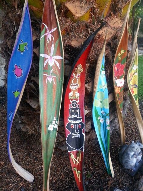 Hand Painted Palm Pods 252for 40 Palm Leaf Art Palm Frond Art