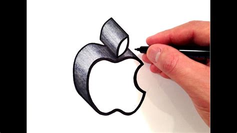 How To Draw The Apple Logo In 3d Youtube