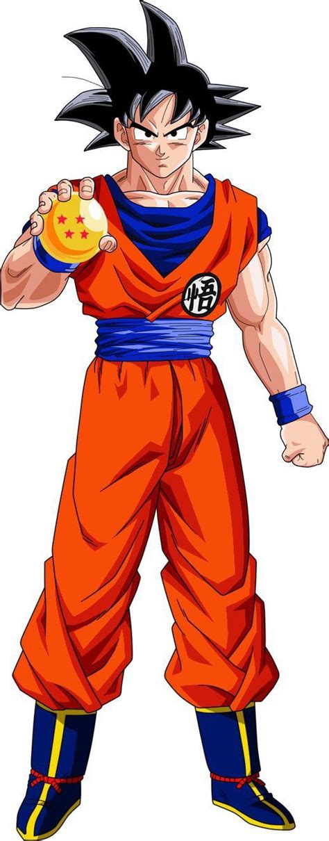 Goku Cuerpo Completo Con Esfera De 4 Estrellas Personajes De Goku