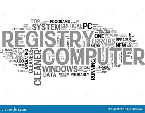 What Everybody Ought To Know About Registry Cleaners Word Cloud Stock