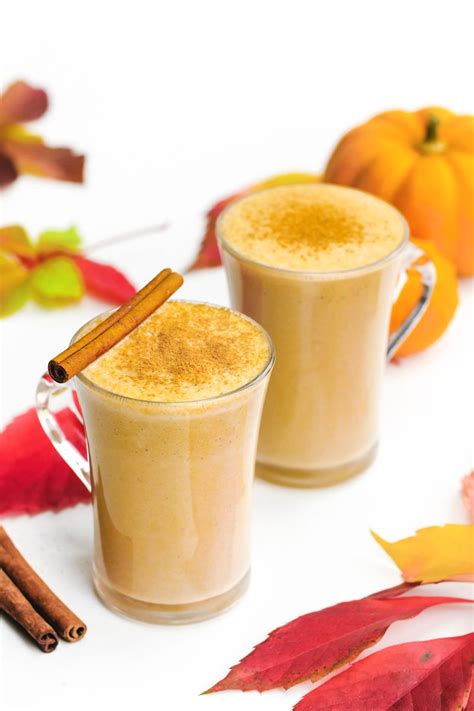 this pumpkin chai latte is lightly and naturally sweetened with maple syrup and is incredibly