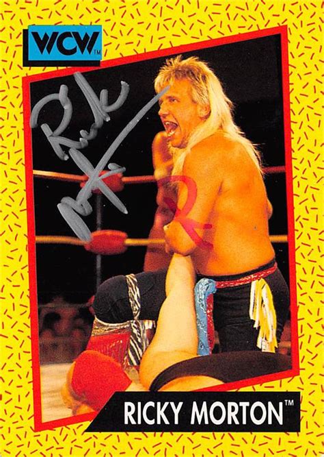 Ricky Morton Autographed Trading Card Wrestling Wwe Sc 1991 Impel Wcw 99