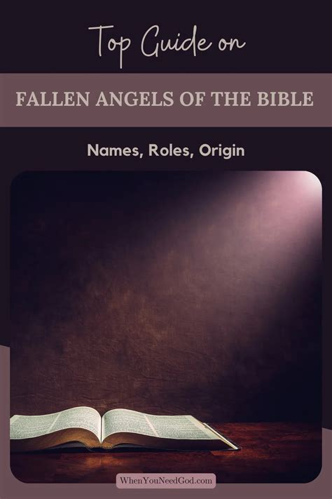 Top Guide On Fallen Angels Of The Bible Names Roles Origin When