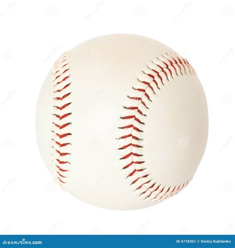 Baseball Ball Isolated On White Stock Image Image Of Balls Seam 4718361