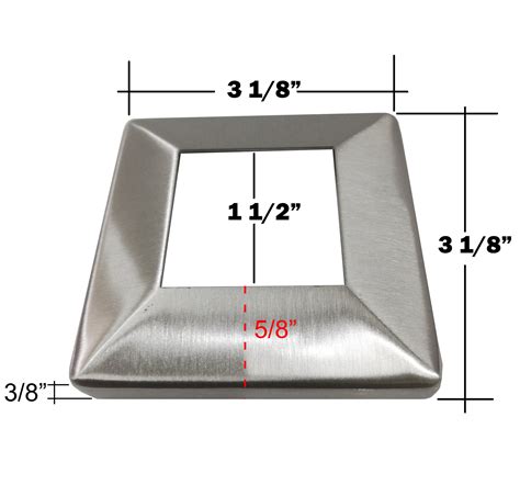 Stainless Steel 316 Grade Square Base Cover And Plate For 1 12 Post